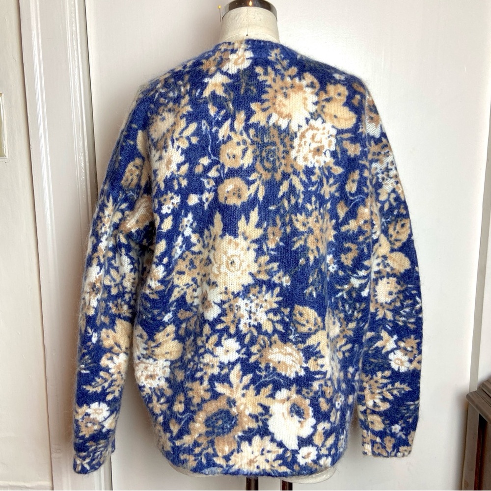 $140 Sézane Azalee Printed Mohair Crew Sweater - Picture 5 of 9
